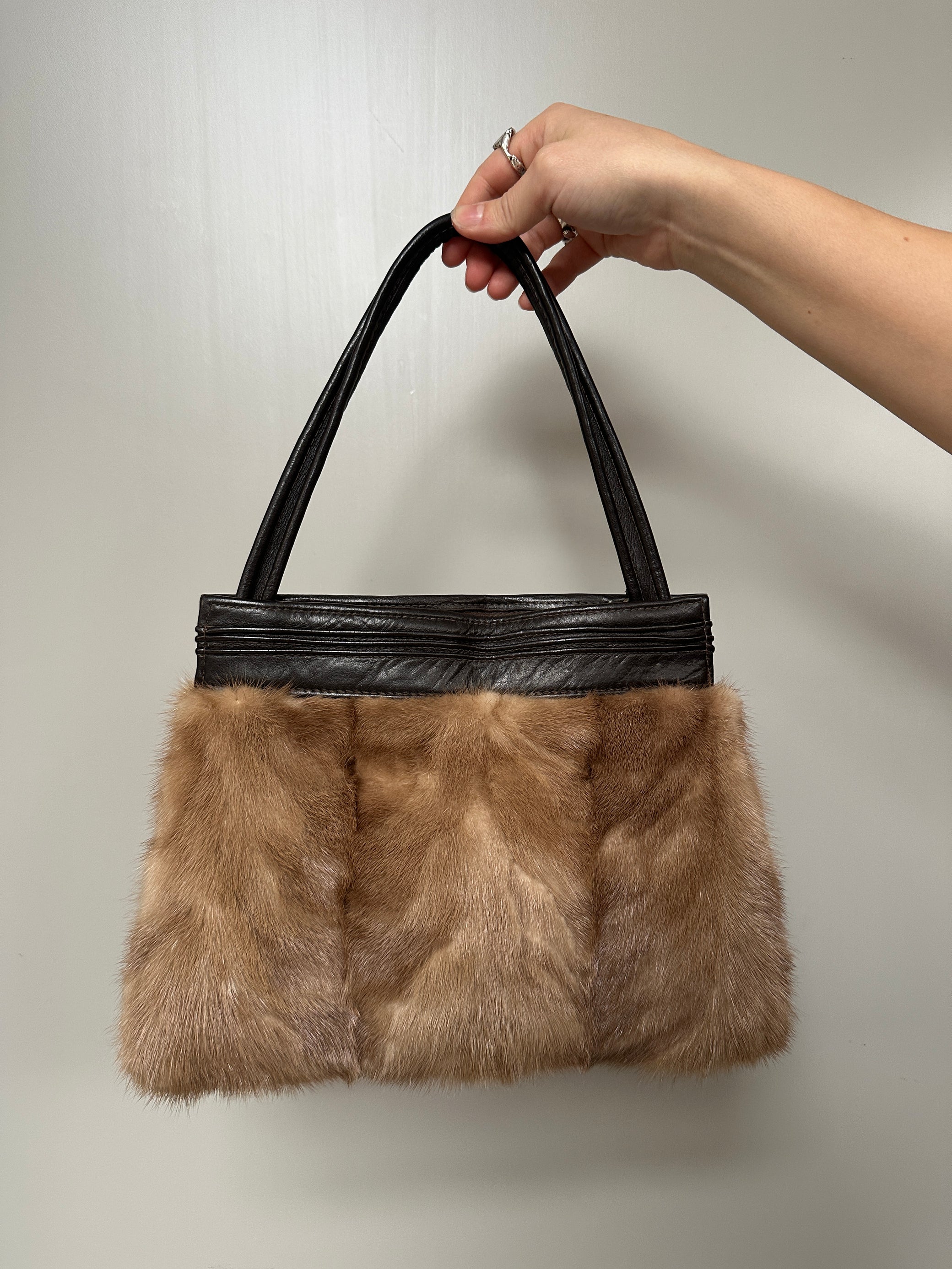 MINK FUR BAG &amp; HAND WARMER