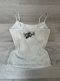 WHITE TOP WITH BLACK DETAILS