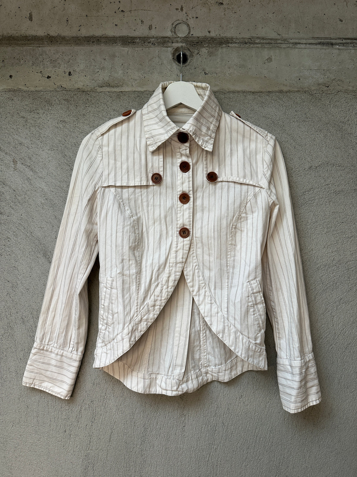 STRIPED SHIRT JACKET