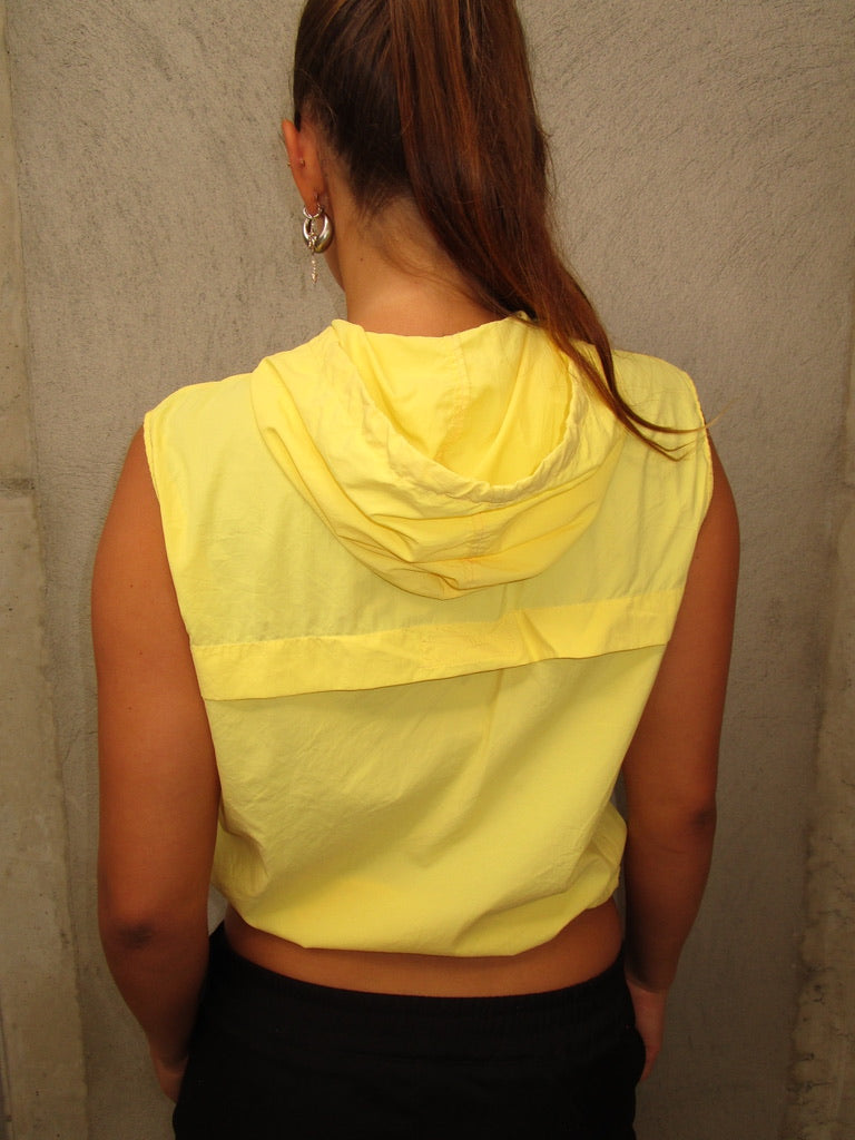 YELLOW VEST WITH A HOOD