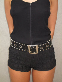 Black leather belt