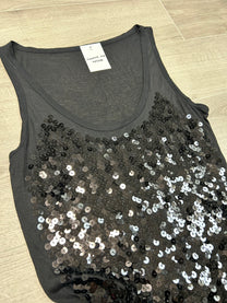BLACK SEQUIN TOP