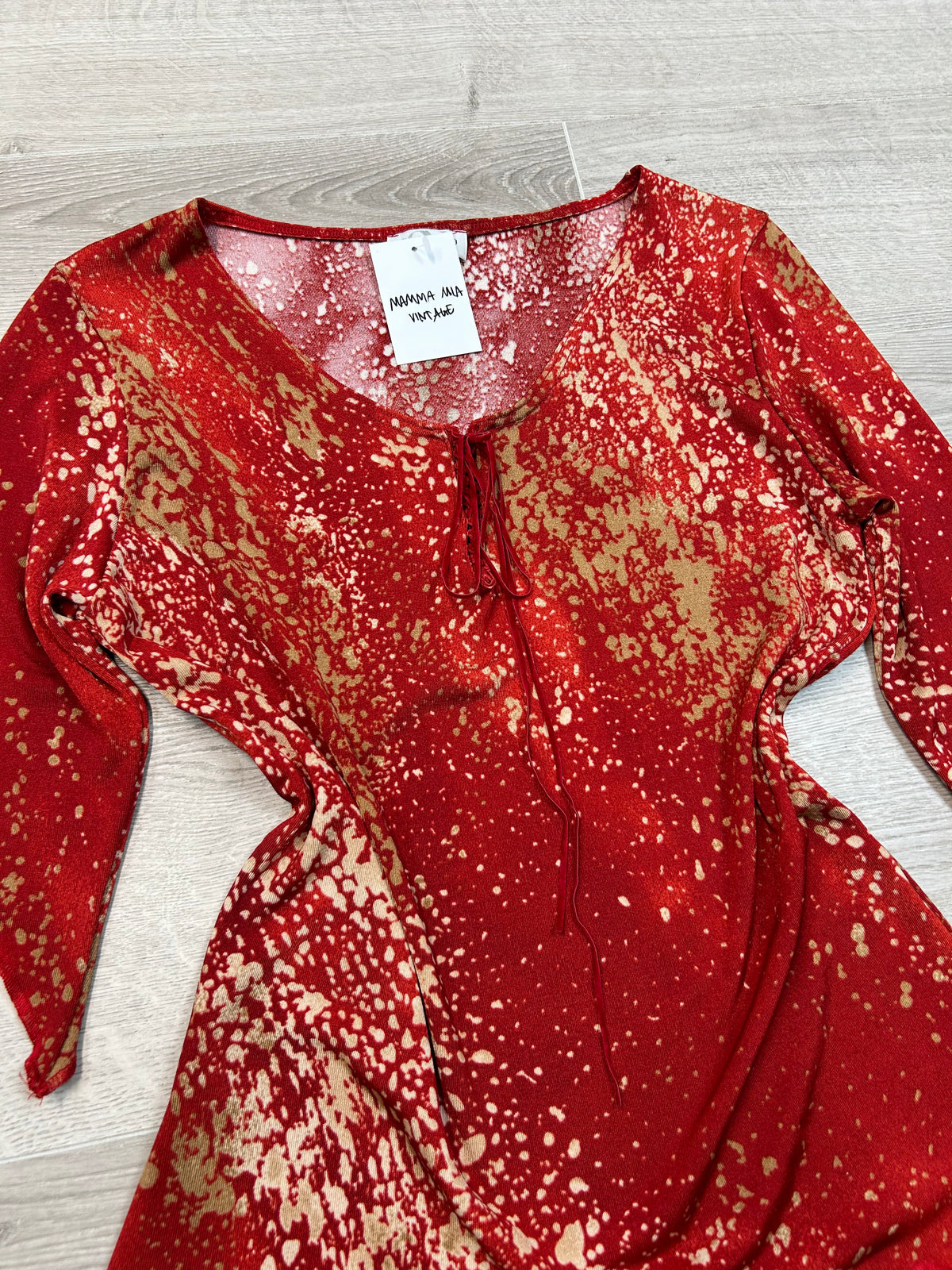 RED PRINTED TOP