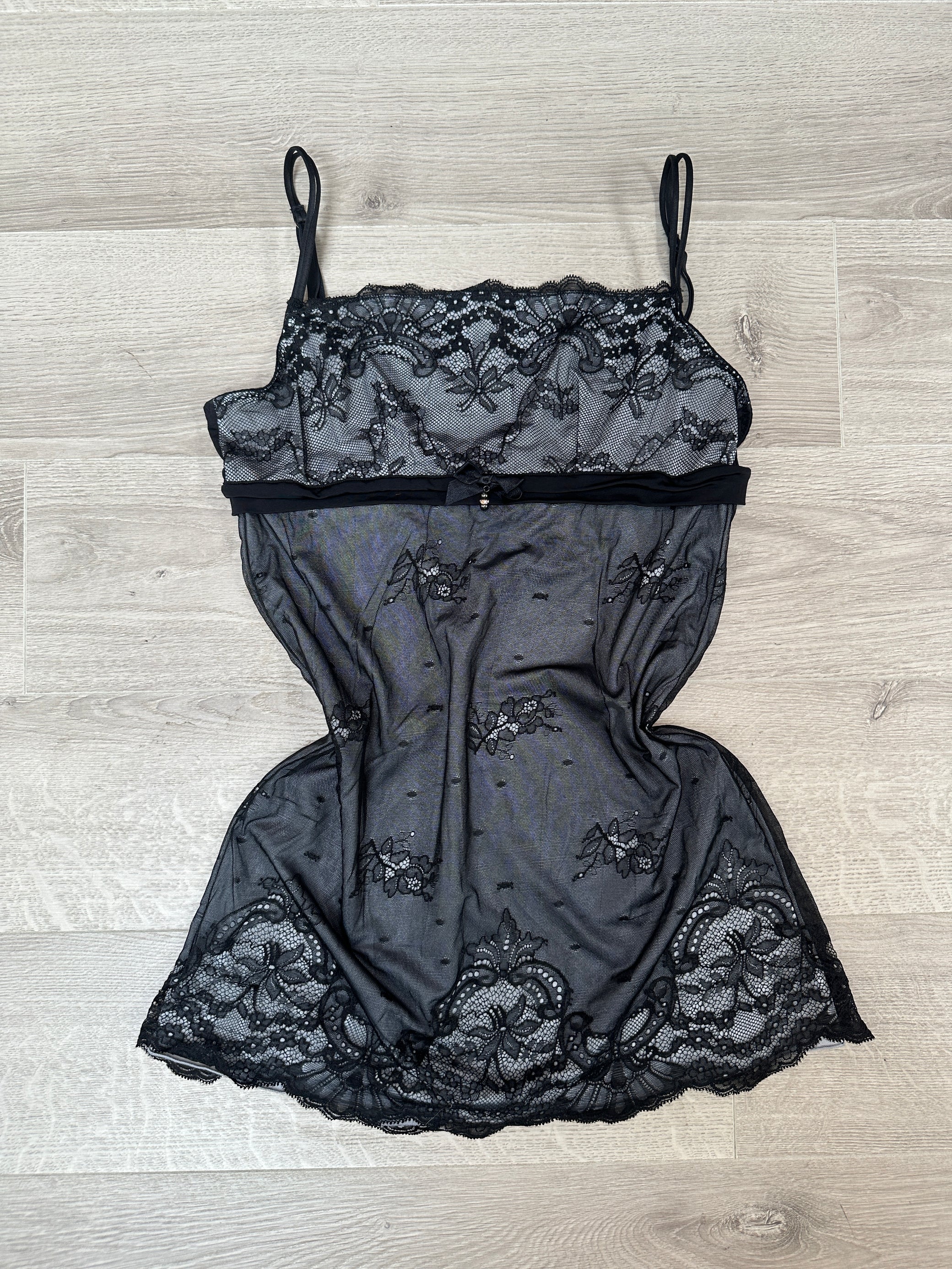 BLACK &amp; BLUE SLIP DRESS