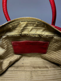 PRADA VITELLO DAINO LEATHER BAULETTO