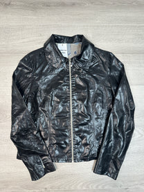 BLACK FAUX LEATHER JACKET