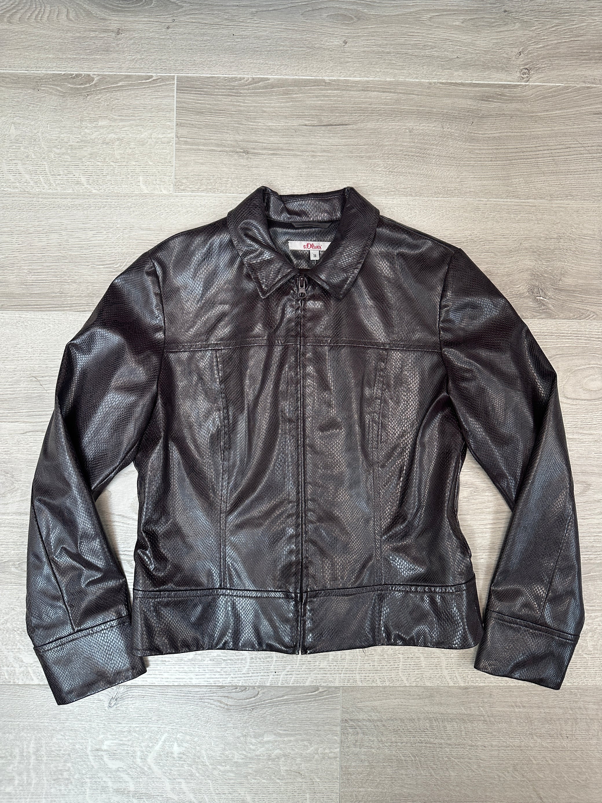 PURPLE FAUX LEATHER JACKET