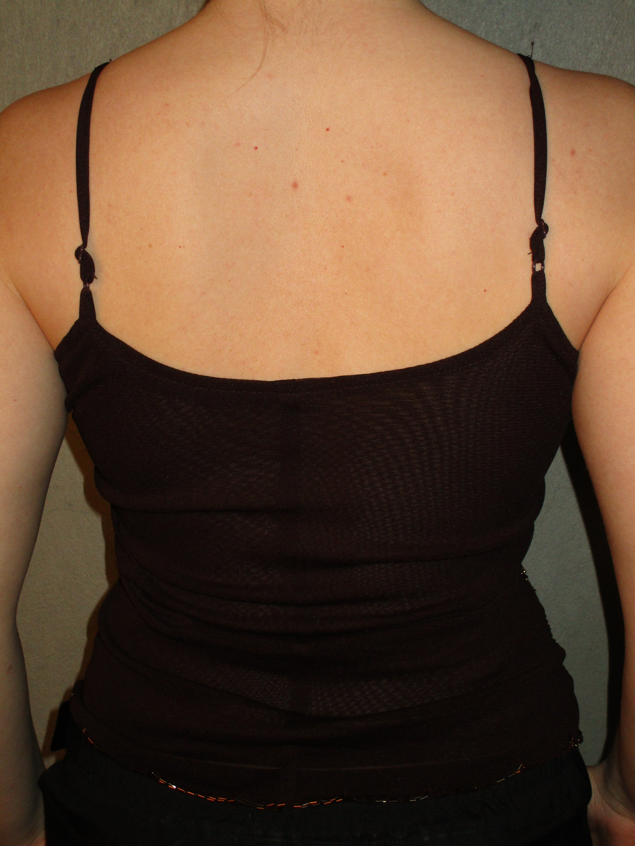 BROWN BEADED TOP