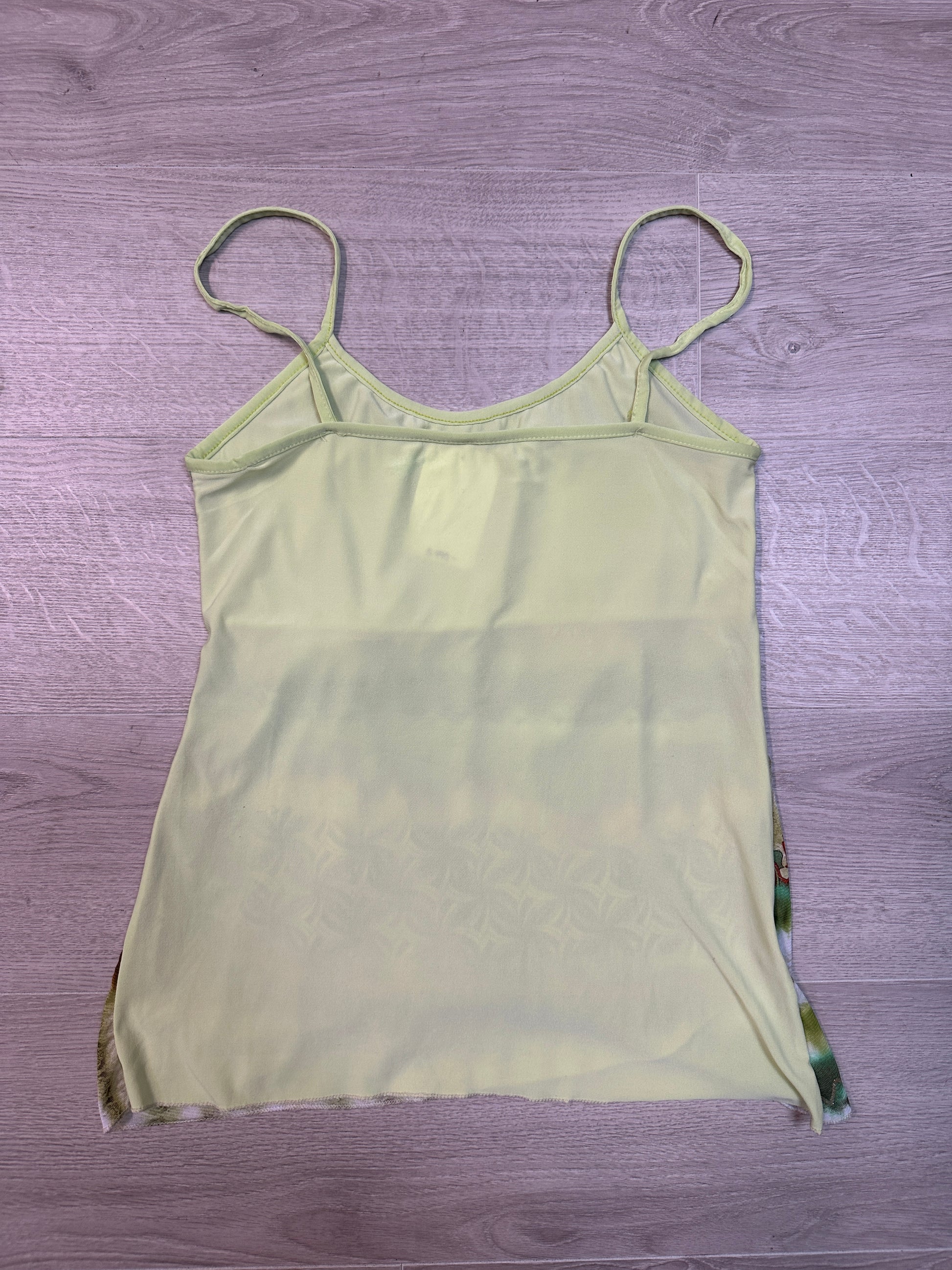 GREEN MESH TOP
