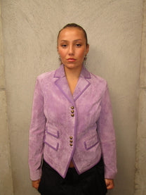 PURPLE SUEDE LEATHER JACKET