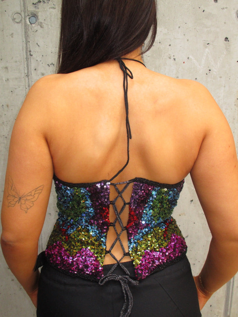 RAINBOW SEQUIN TOP