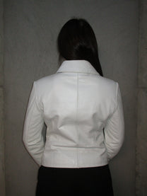 WHITE LEATHER JACKET
