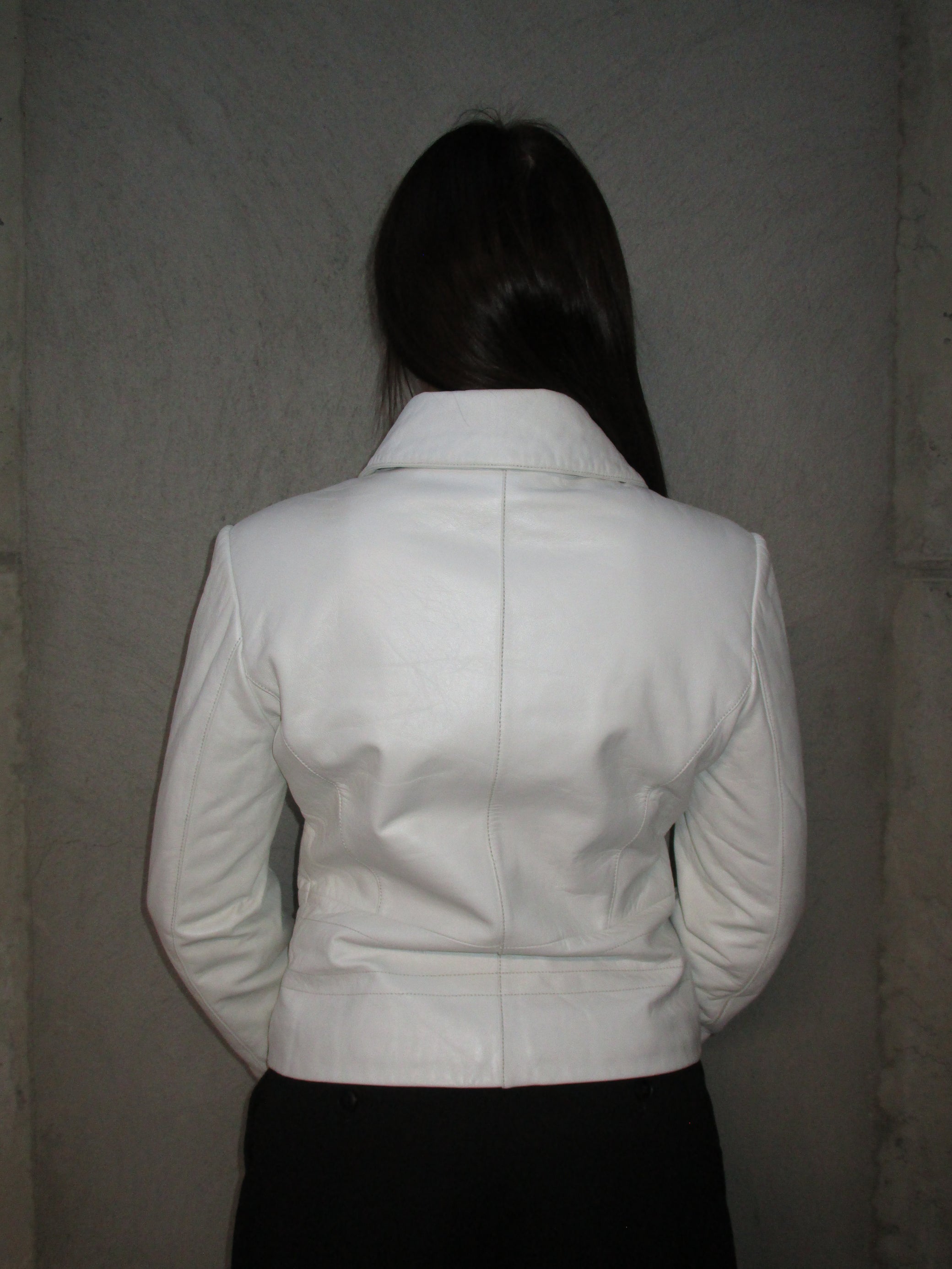 WHITE LEATHER JACKET
