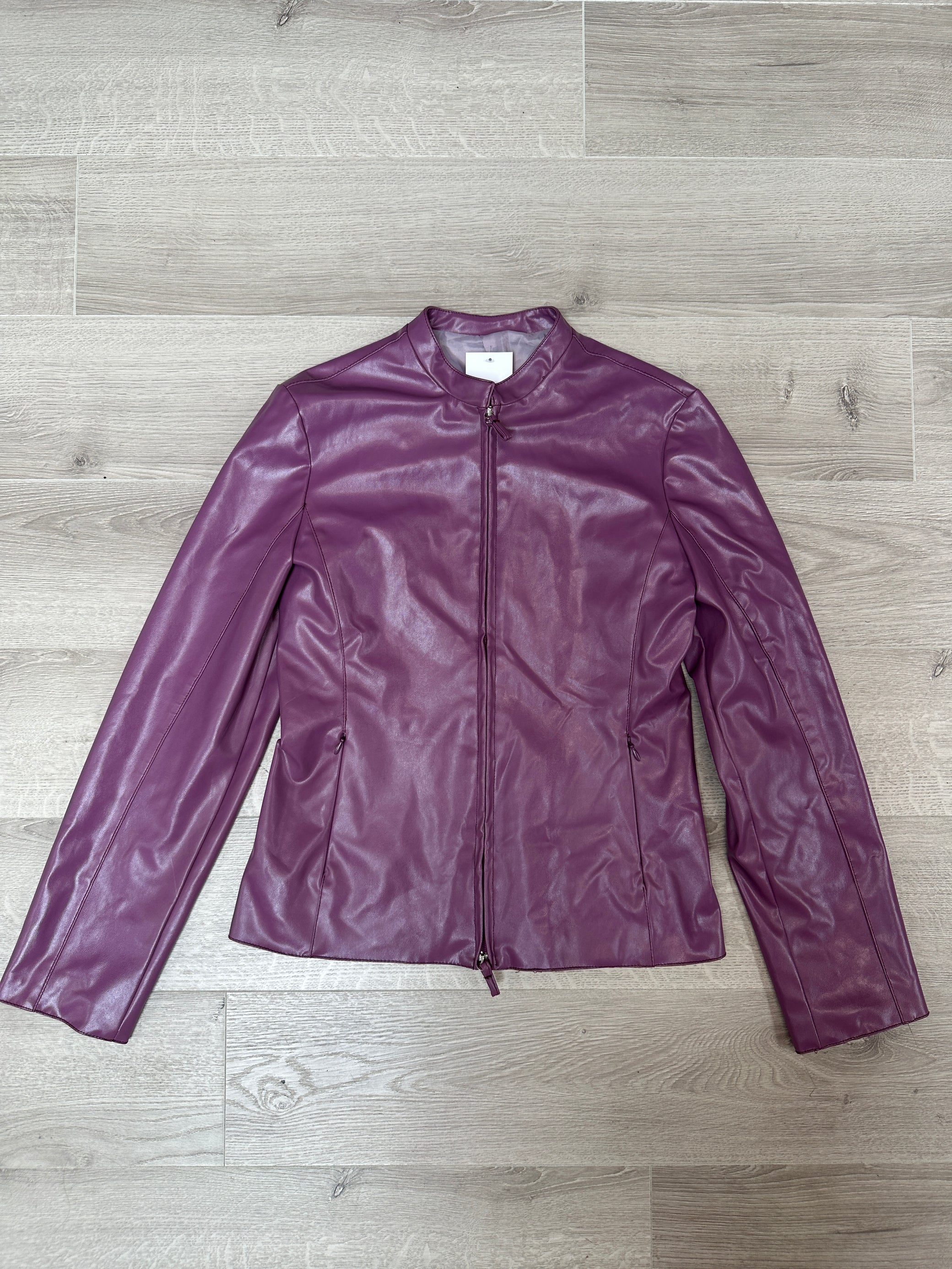 PURPLE FAUX LEATHER