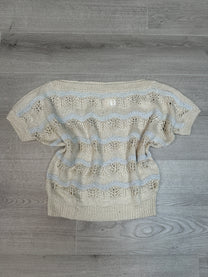 NUDE KNITTED T-SHIRT