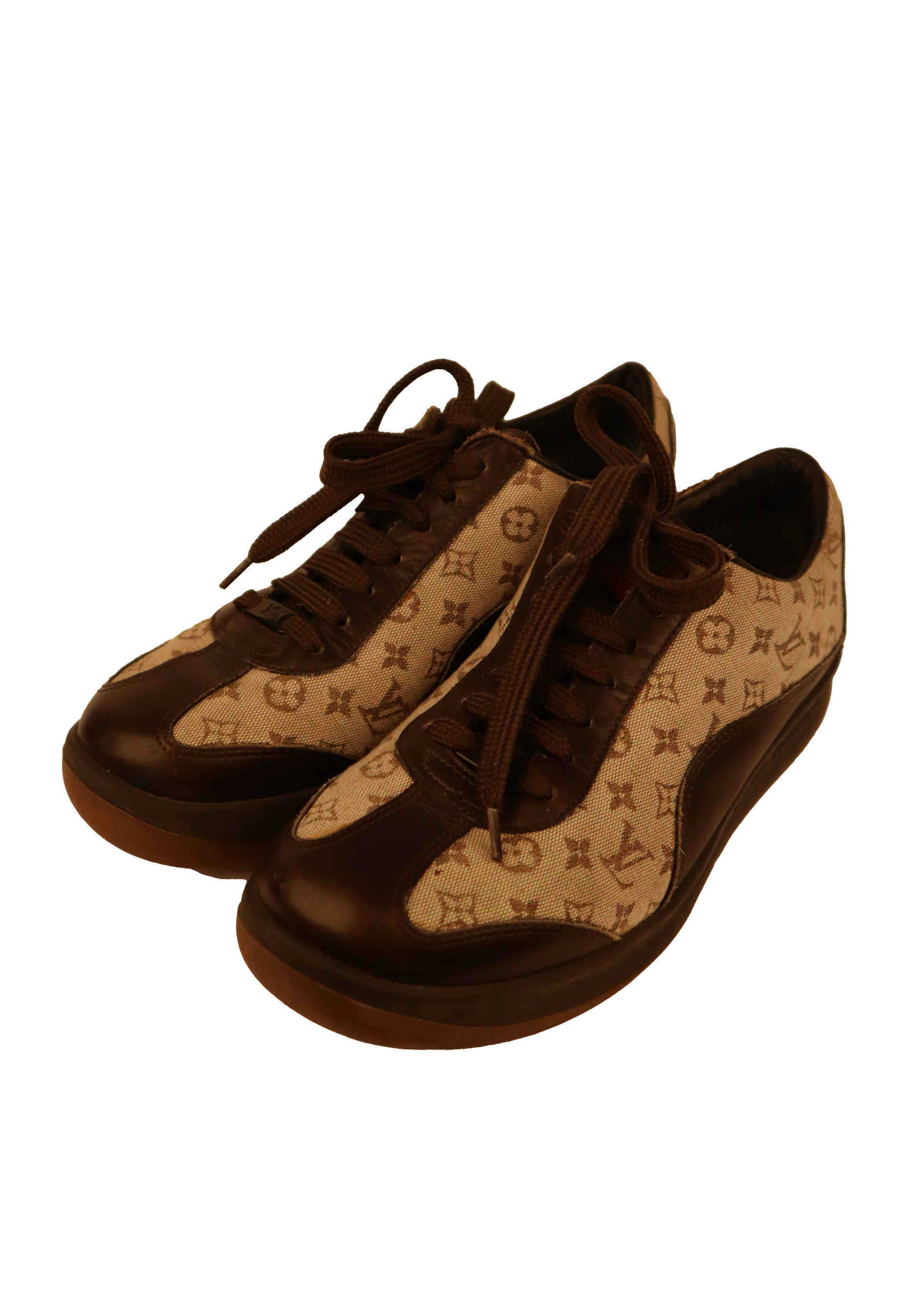 LOUIS VUITTON MONOGRAM &amp; LEATHER SNEAKERS