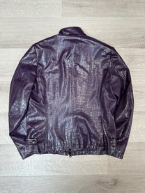 PURPLE FAUX LEATHER JACKET
