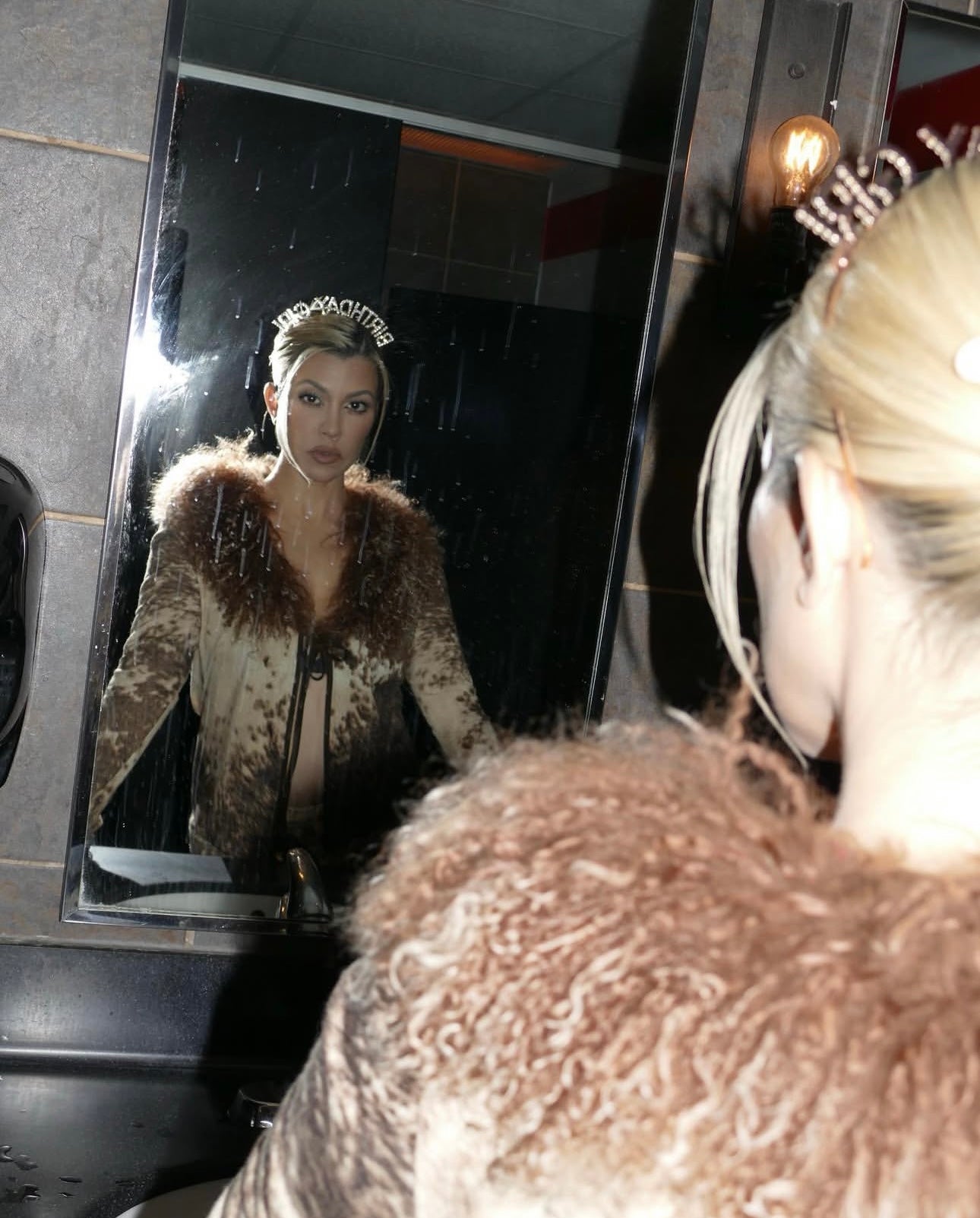 ROBERTO CAVALLI HORSE PRINT &amp; FUR CARDIGAN