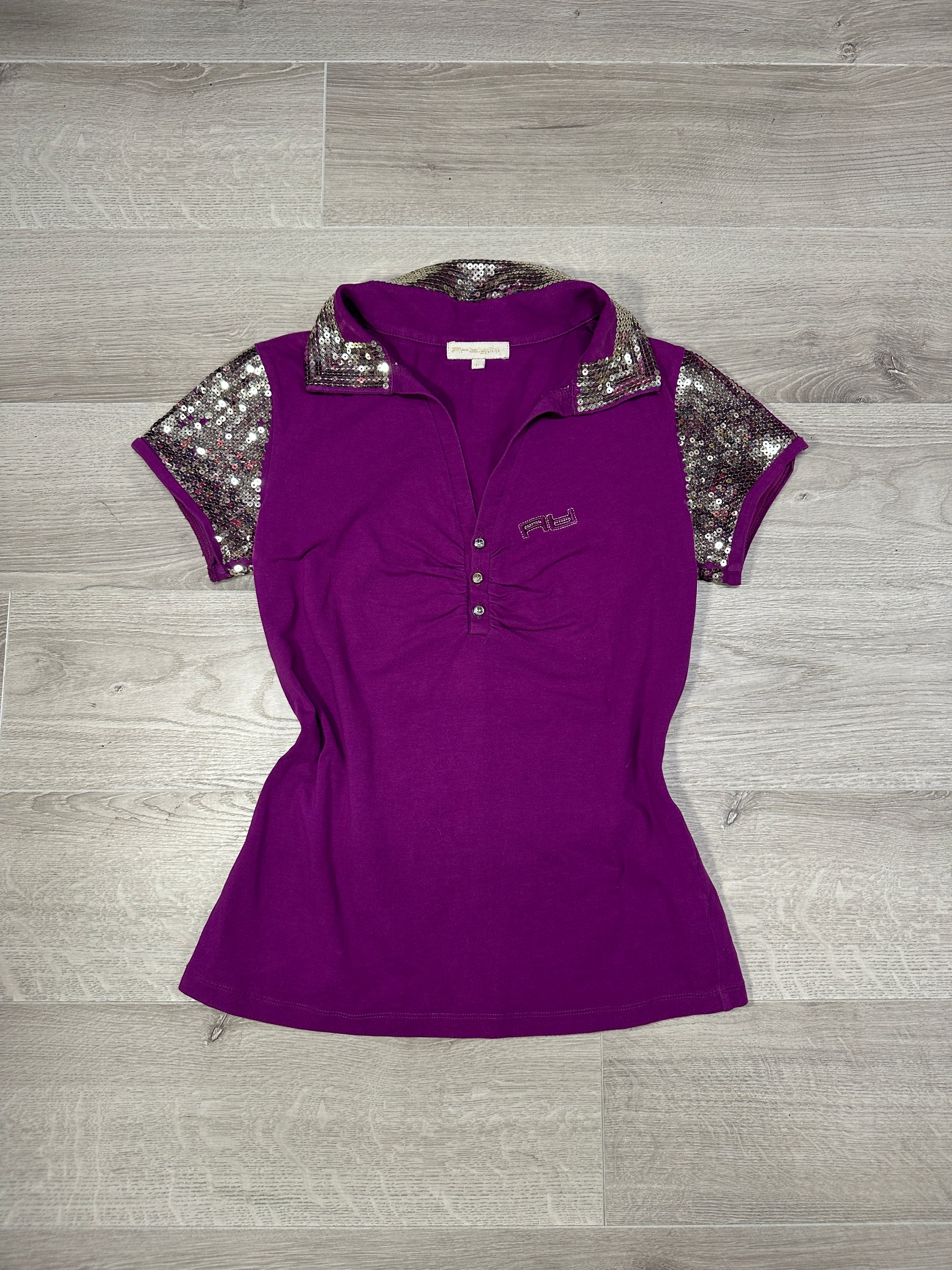 PURPLE T-SHIRT WITH SEQUIN