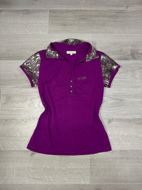 PURPLE T-SHIRT WITH SEQUIN