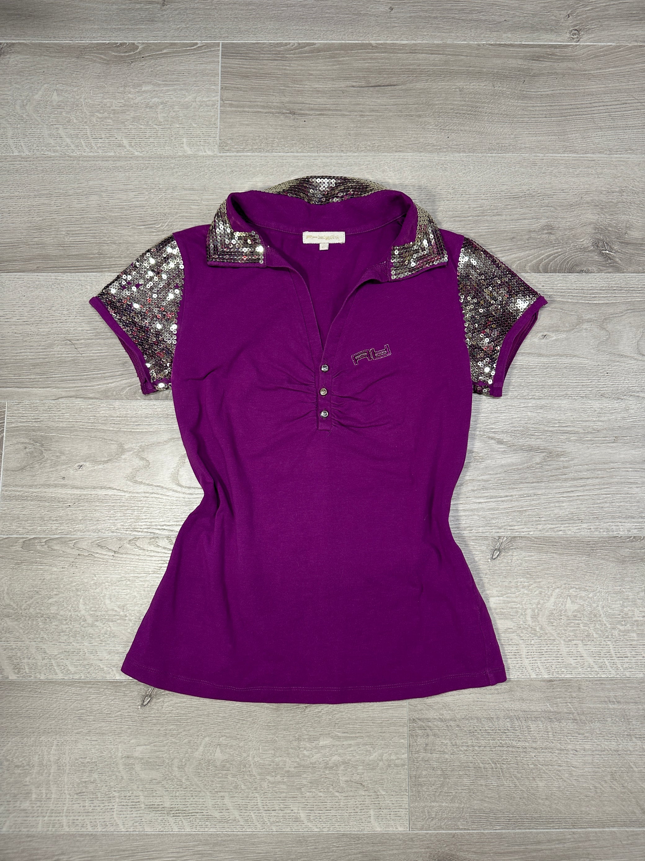 PURPLE T-SHIRT WITH SEQUIN