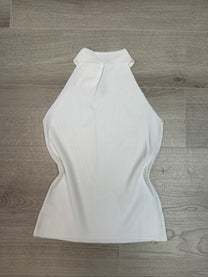WHITE TOP WITH BRADS
