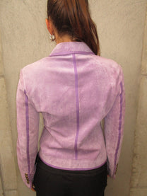 PURPLE SUEDE LEATHER JACKET