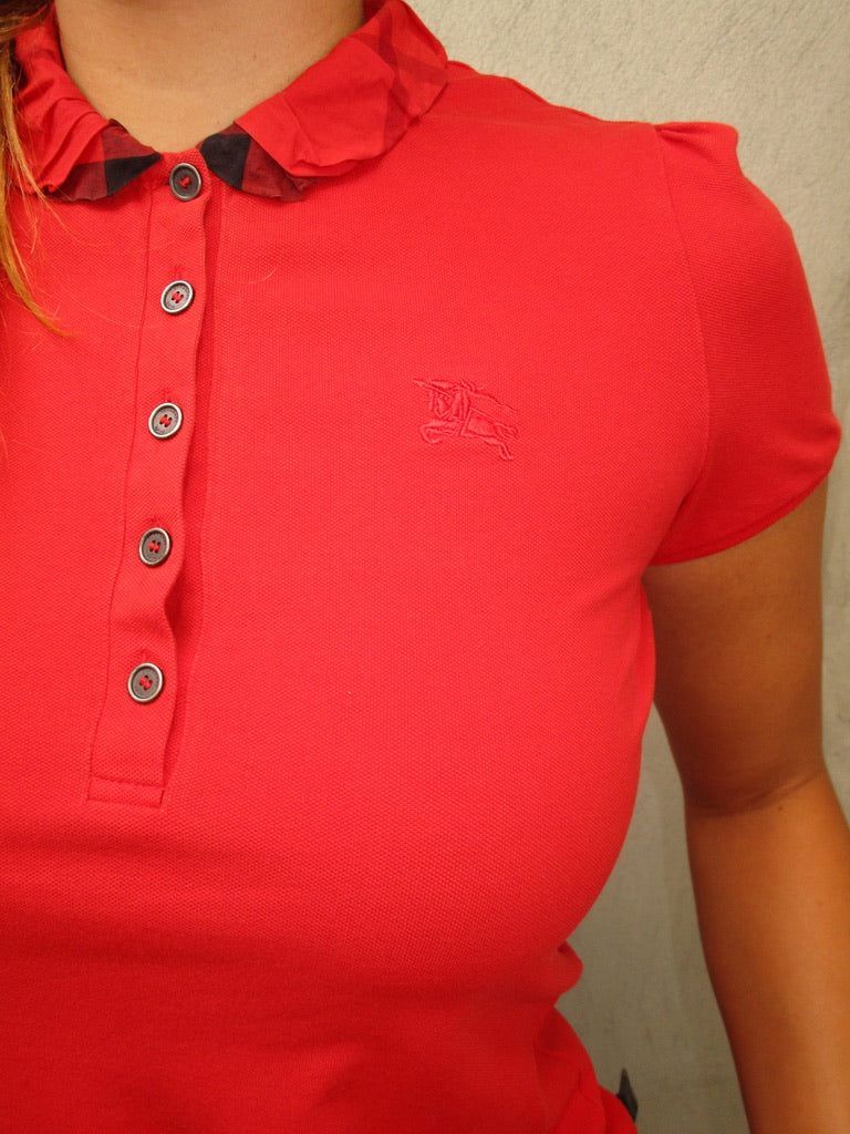RED BURBERRY SHIRT