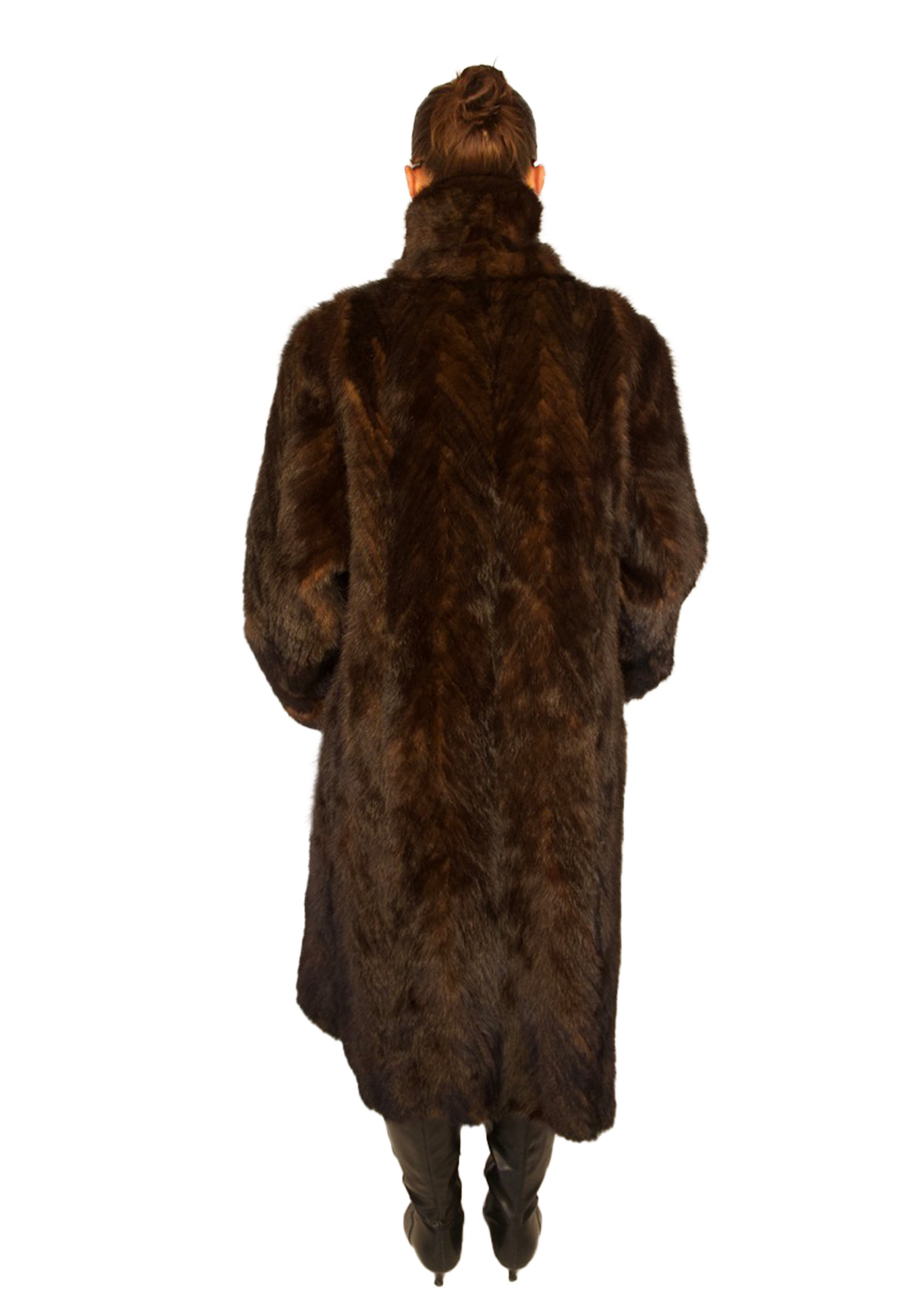 BROWN MINK FUR COAT