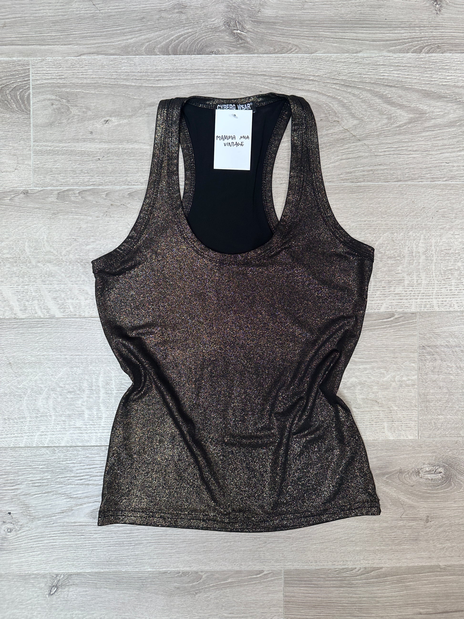BLACK GLITTER TOP