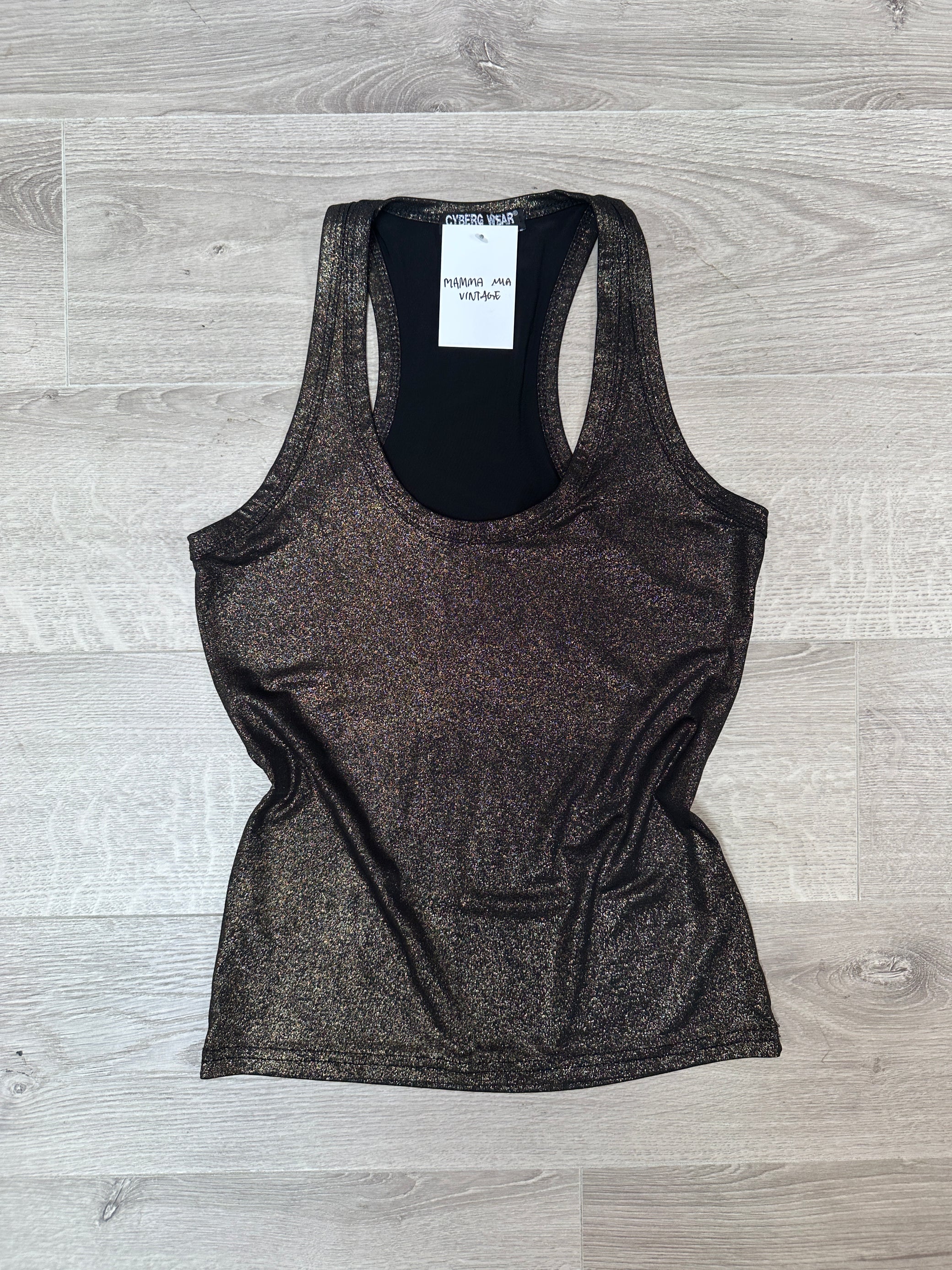 BLACK GLITTER TOP