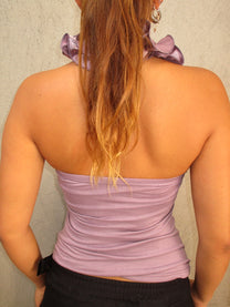 PURPLE SATIN TOP