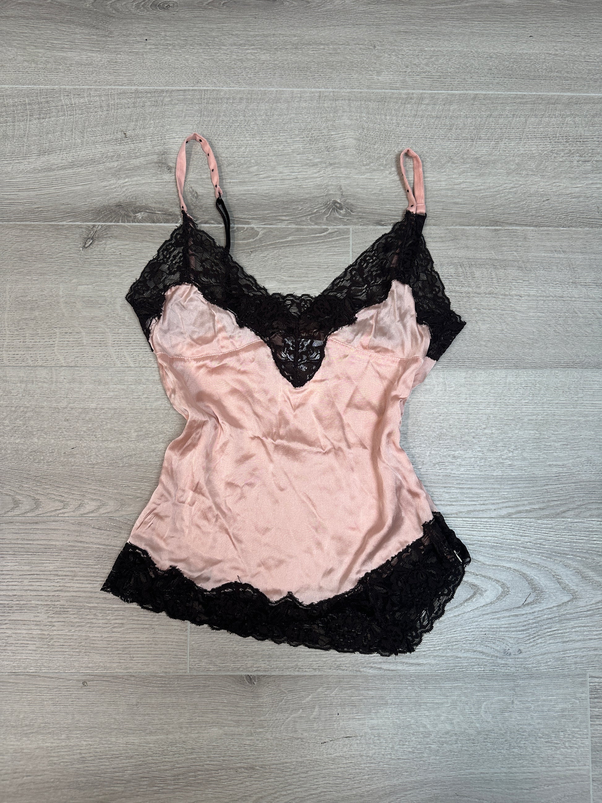 PINK SLIP TOP WITH LACE