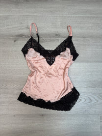 PINK SLIP TOP WITH LACE