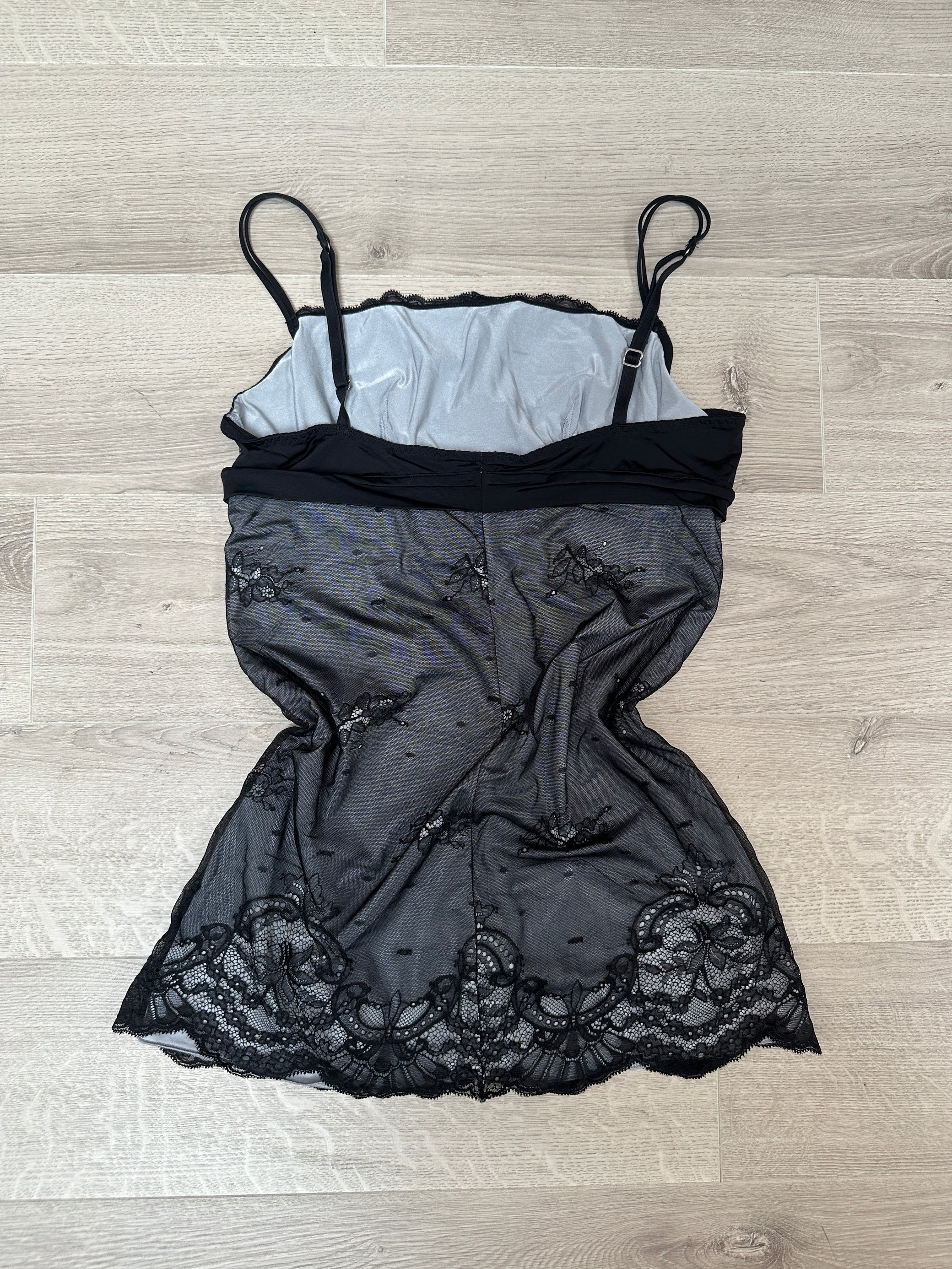 BLACK &amp; BLUE SLIP DRESS