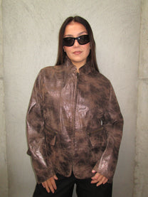 BROWN LEATHER JACKET