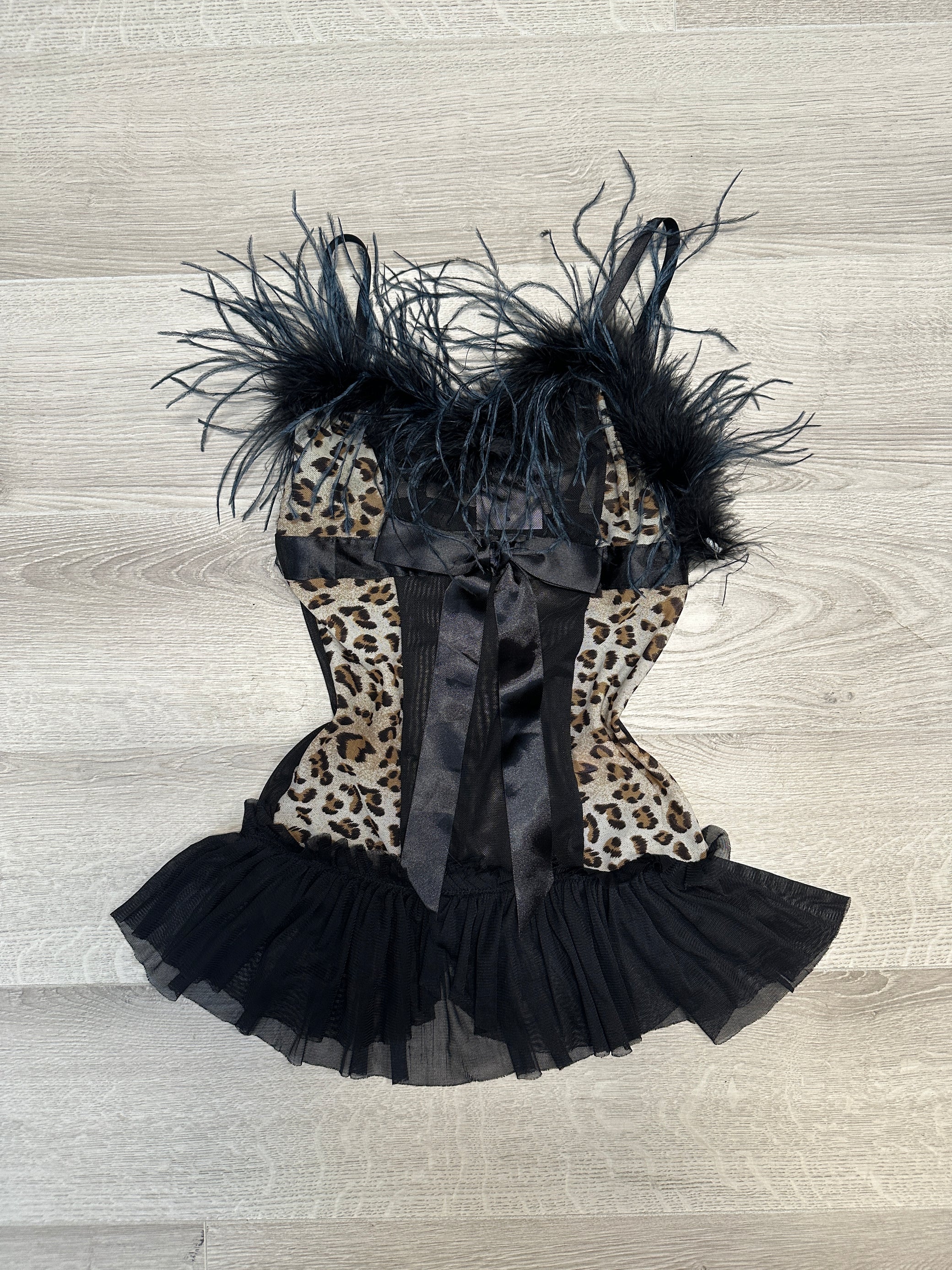LEOPARD MESH TOP