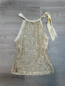 CREM SEQUIN TOP