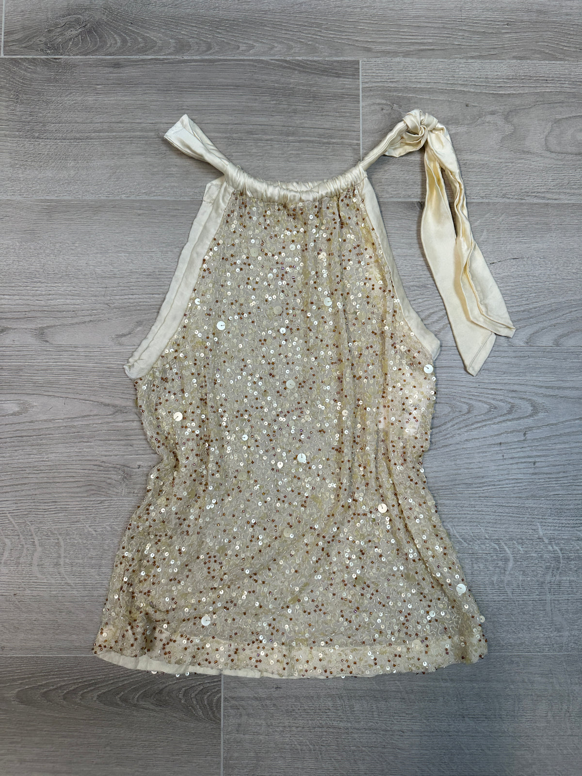 CREM SEQUIN TOP