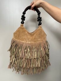 SUADE LEATHER FRINGE BAG