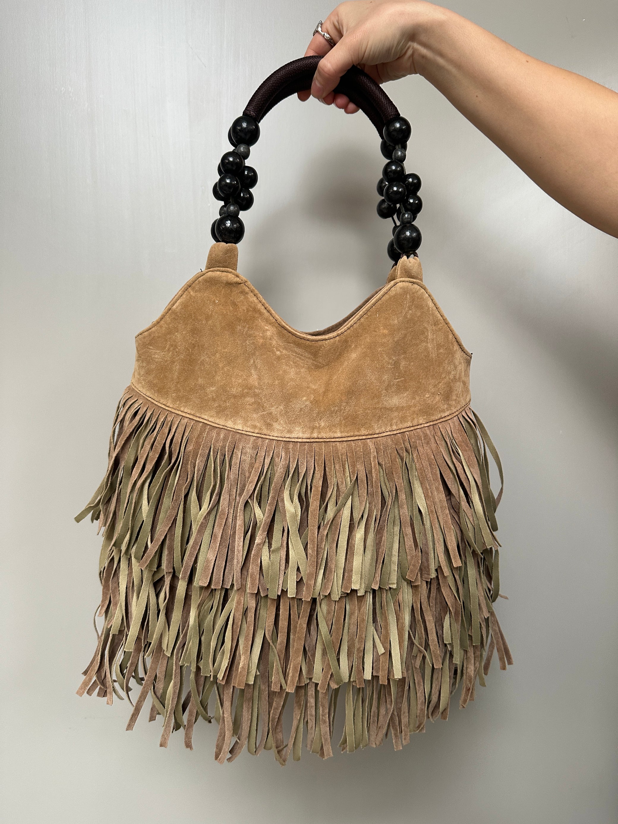 SUADE LEATHER FRINGE BAG