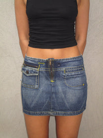 Denim mini skirt