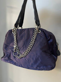 PURPLE BAG WITH CHAIN