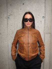 BROWN LEATHER JACKET