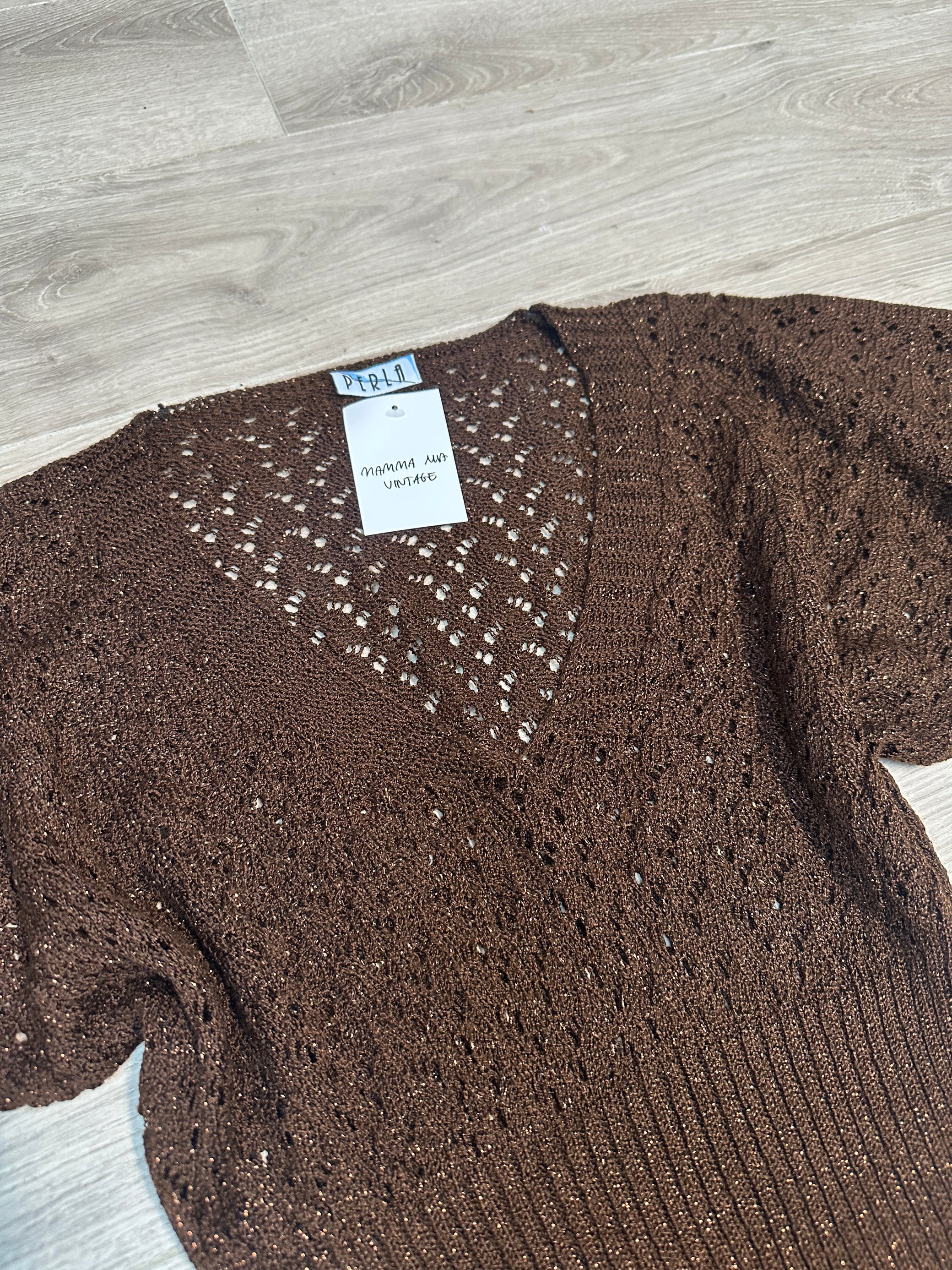 BROWN KNITTED T-SHIRT