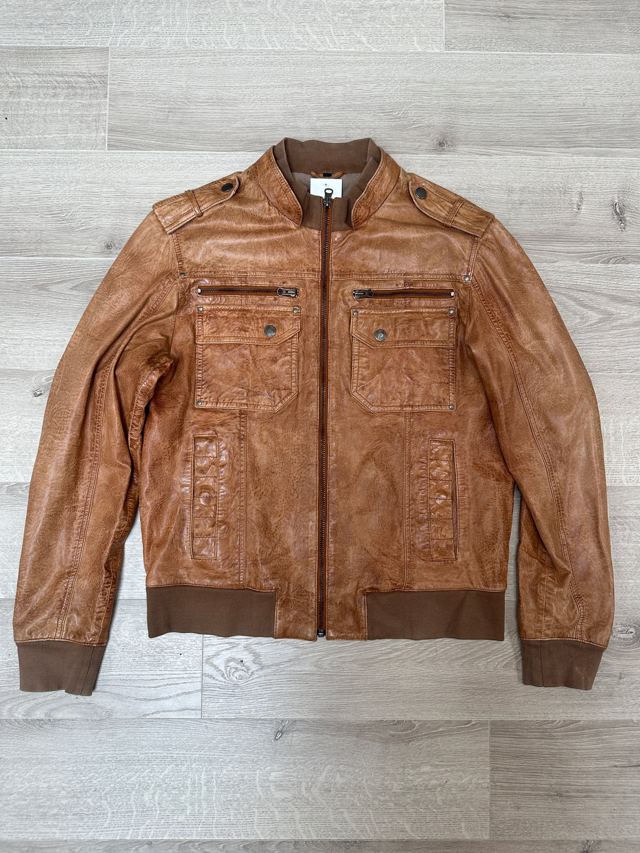BROWN LEATHER JACKET