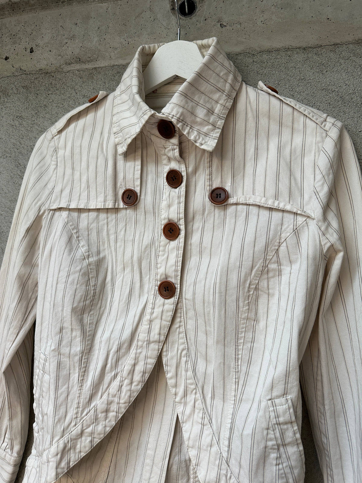 STRIPED SHIRT JACKET