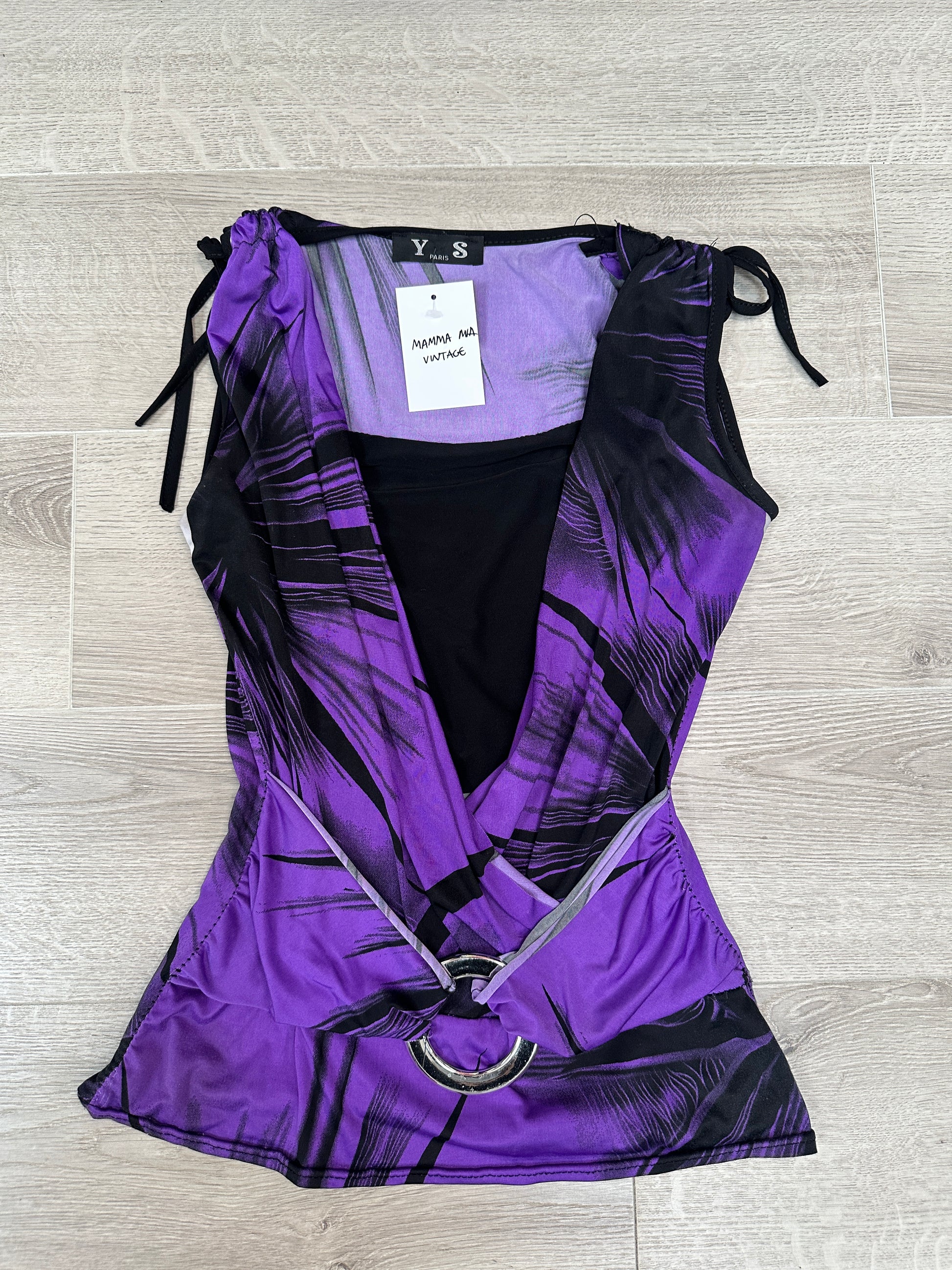 PURPLE &amp; BLACK TOP