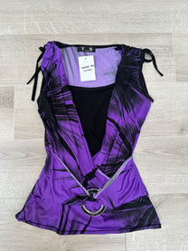 PURPLE &amp; BLACK TOP
