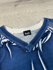 DOLCE &amp; GABBANA BLUE SWEATER